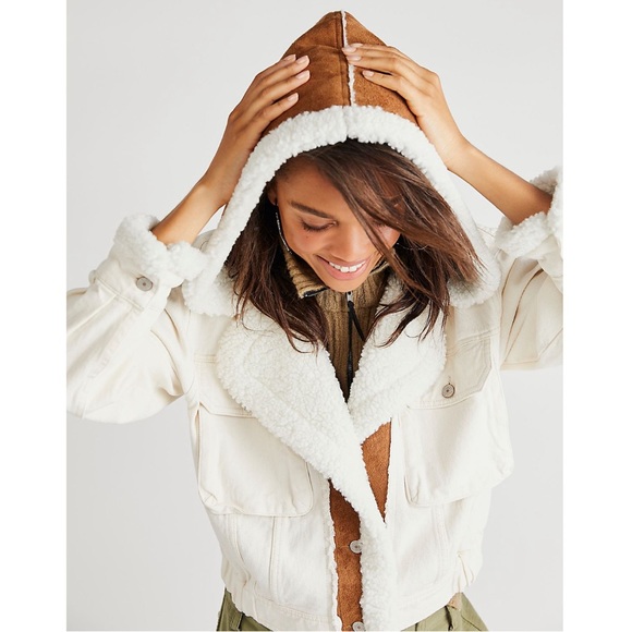 Free People Jackets & Blazers - Free people perry hooded denim jacket sz s